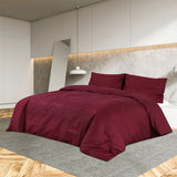 Set de superposición de Vidaxl Duvet 200x200 cm de algodón Borgoña Rojo