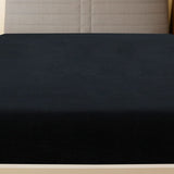 Vidaxl Fichet Folt Jersey 160x200 cm Coton noir