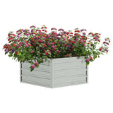 Vidaxl Planter huet 129x45 cm galvaniséiert Stol Sëlwerfaarf