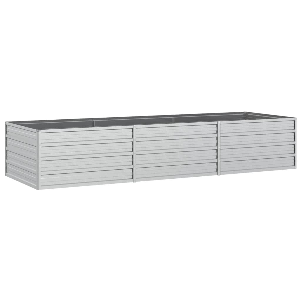 VidaXL Planter raised 240x80x45 cm galvanized steel silver