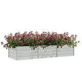 VidaXL Planter raised 240x80x45 cm galvanized steel silver