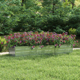 VidaXL Planter raised 240x80x45 cm galvanized steel silver