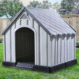 Vidaxl Dog Loft 92x87x91 cm de plástico gris