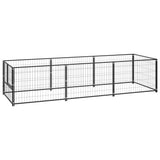 Psarna psa vidaxl 3 m² jeklena črna
