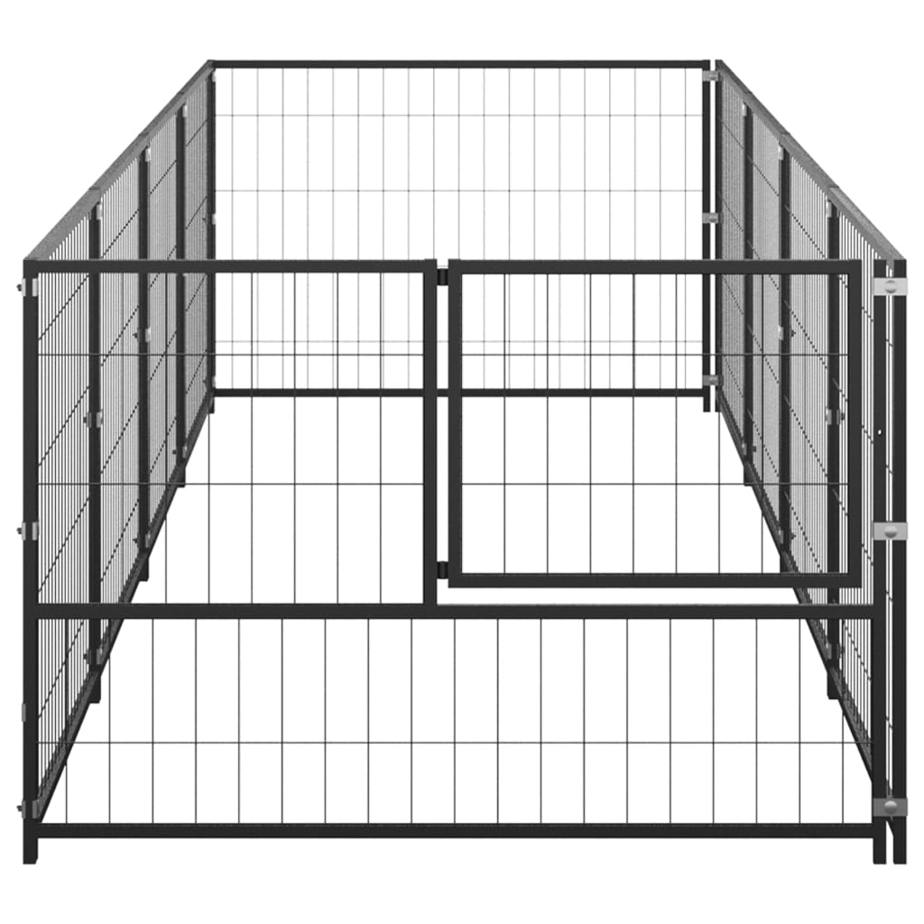 Psarna psa vidaxl 4 m² jeklena črna