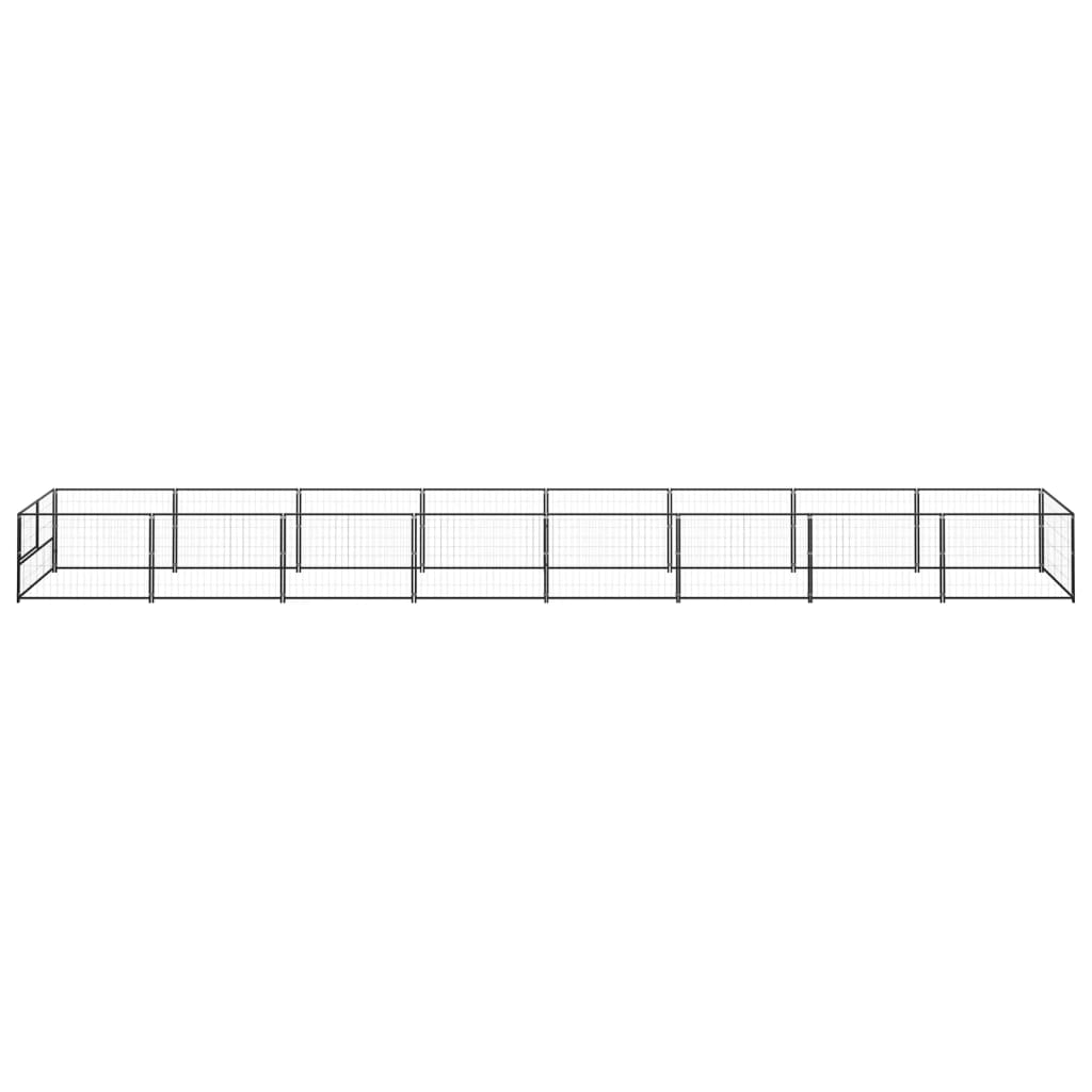 Vidaxl Dog Kennel 8 m² Steel Black