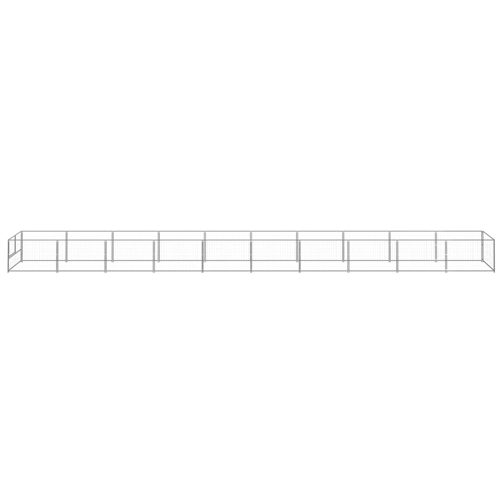 VidaXL Dog Kennel 10 m² Steel silver colored