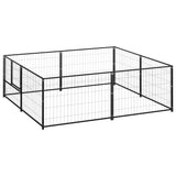 Psarna psa vidaxl 4 m² jeklena črna