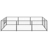Vidaxl -Hund Kennel 6 m² Stahlschwarz