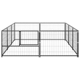 Vidaxl -Hund Kennel 6 m² Stahlschwarz