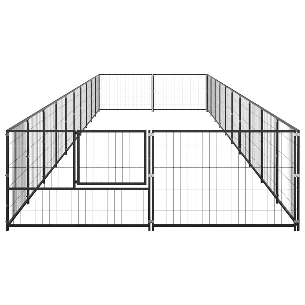 Vidaxl Dog hodera 20 m² stalowa czarna