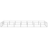Vidaxl dog kennel 14 m² steel silver colored