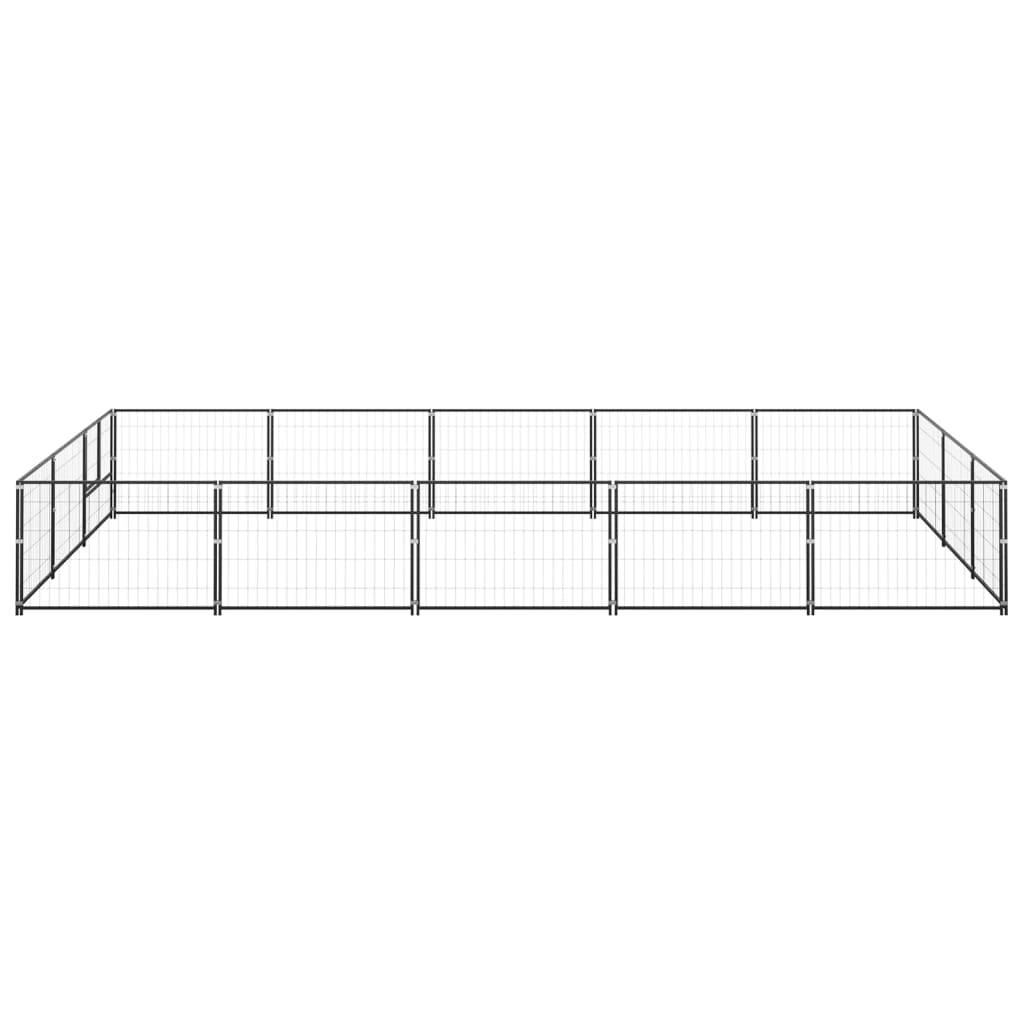 Vidaxl Dog hodera 15 m² stalowa czarna