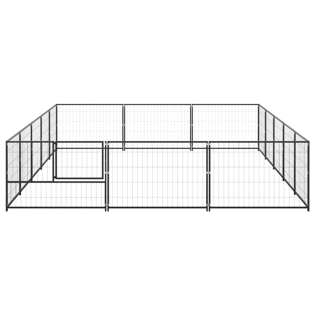 Vidaxl Dog hodera 15 m² stalowa czarna