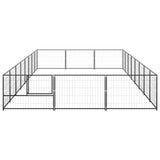 Psarna psa vidaxl 24 m² jeklena črna