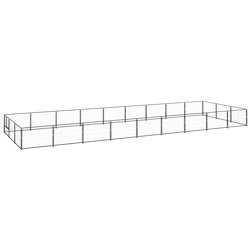 Psasta vidaxl psa 27 m² jeklena črna