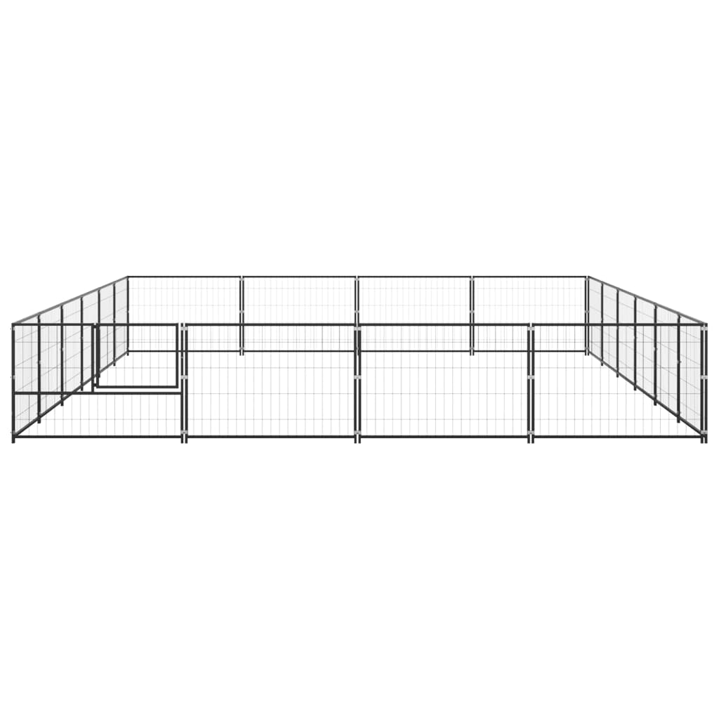 Psarna psa vidaxl 24 m² jeklena črna