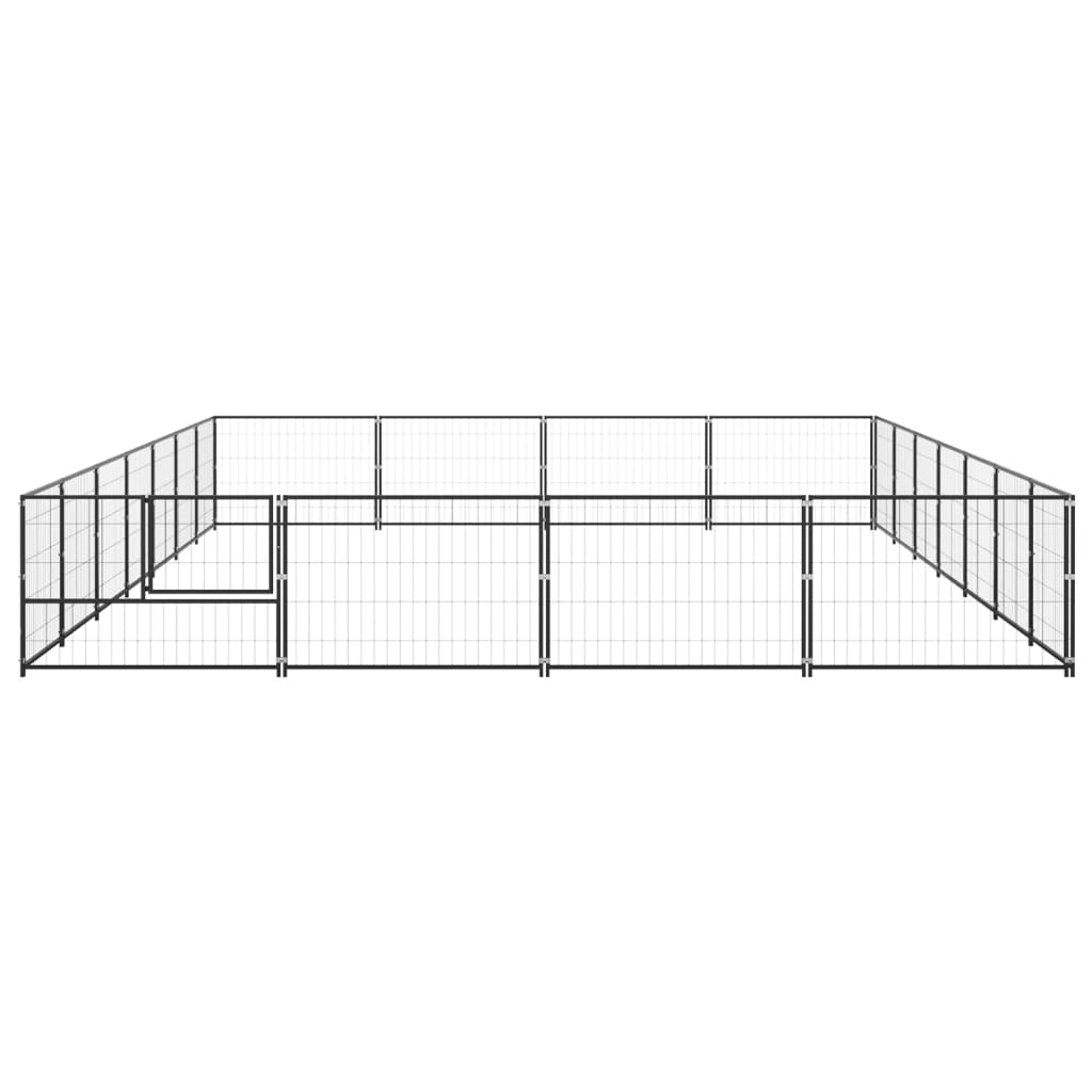Psarna psa vidaxl 28 m² jeklena črna