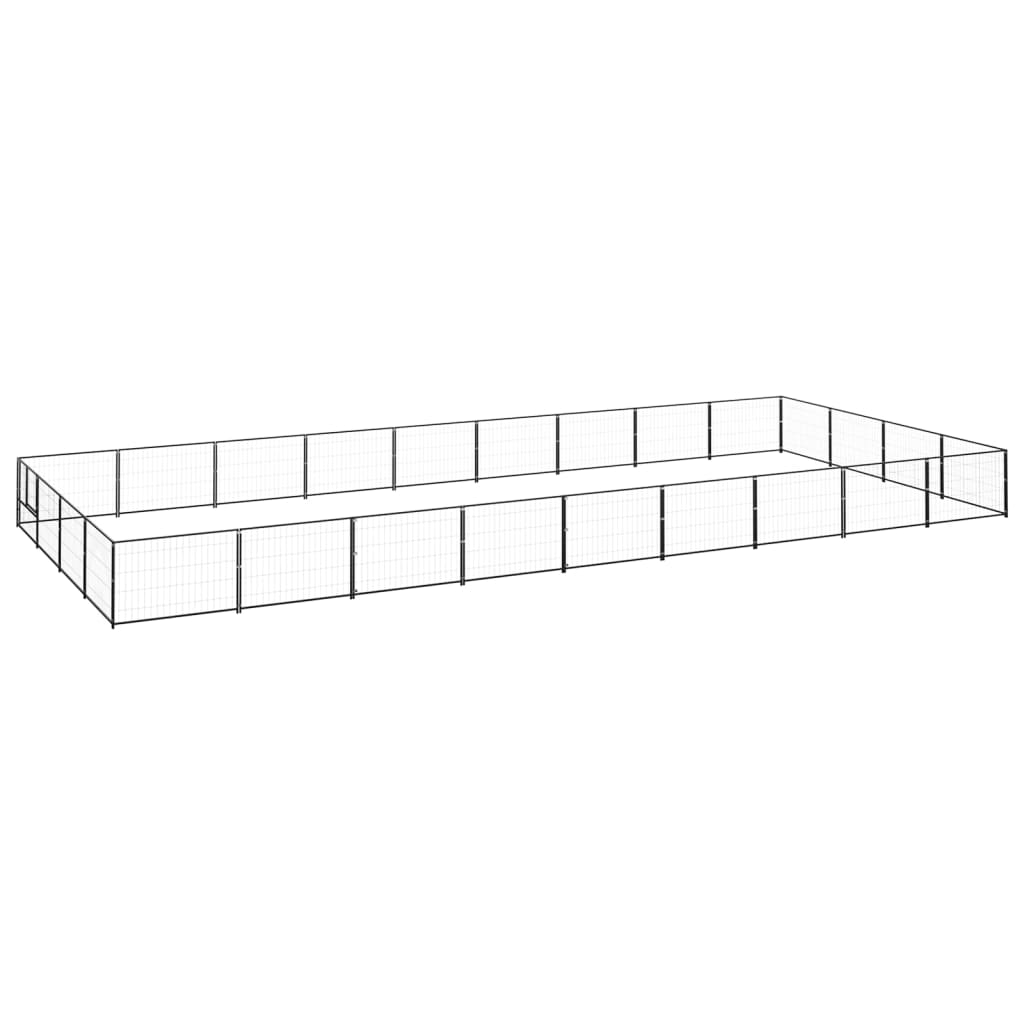 Psarna psa vidaxl 36 m² jeklena črna