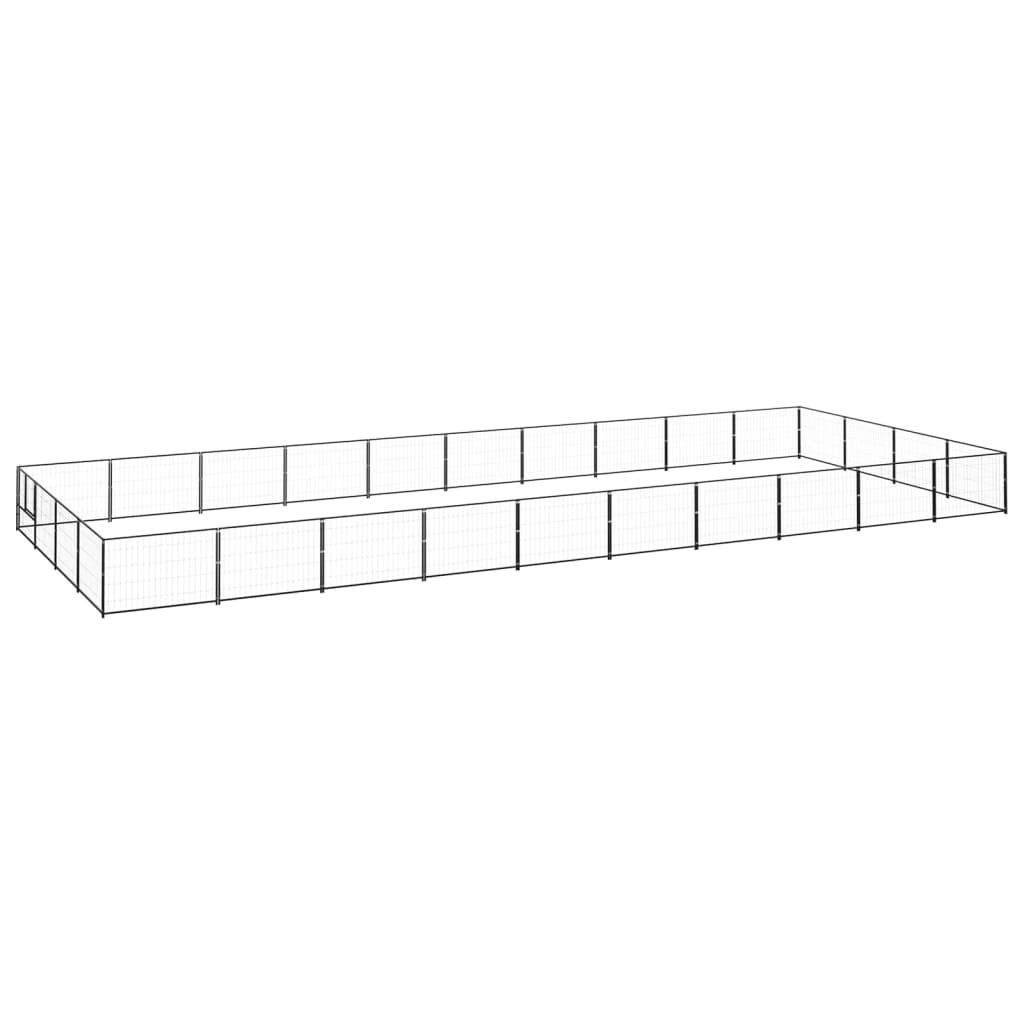 Vidaxl psa psarni 40 m² jeklena črna