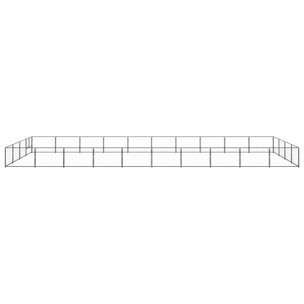 Vidaxl psa psarni 40 m² jeklena črna