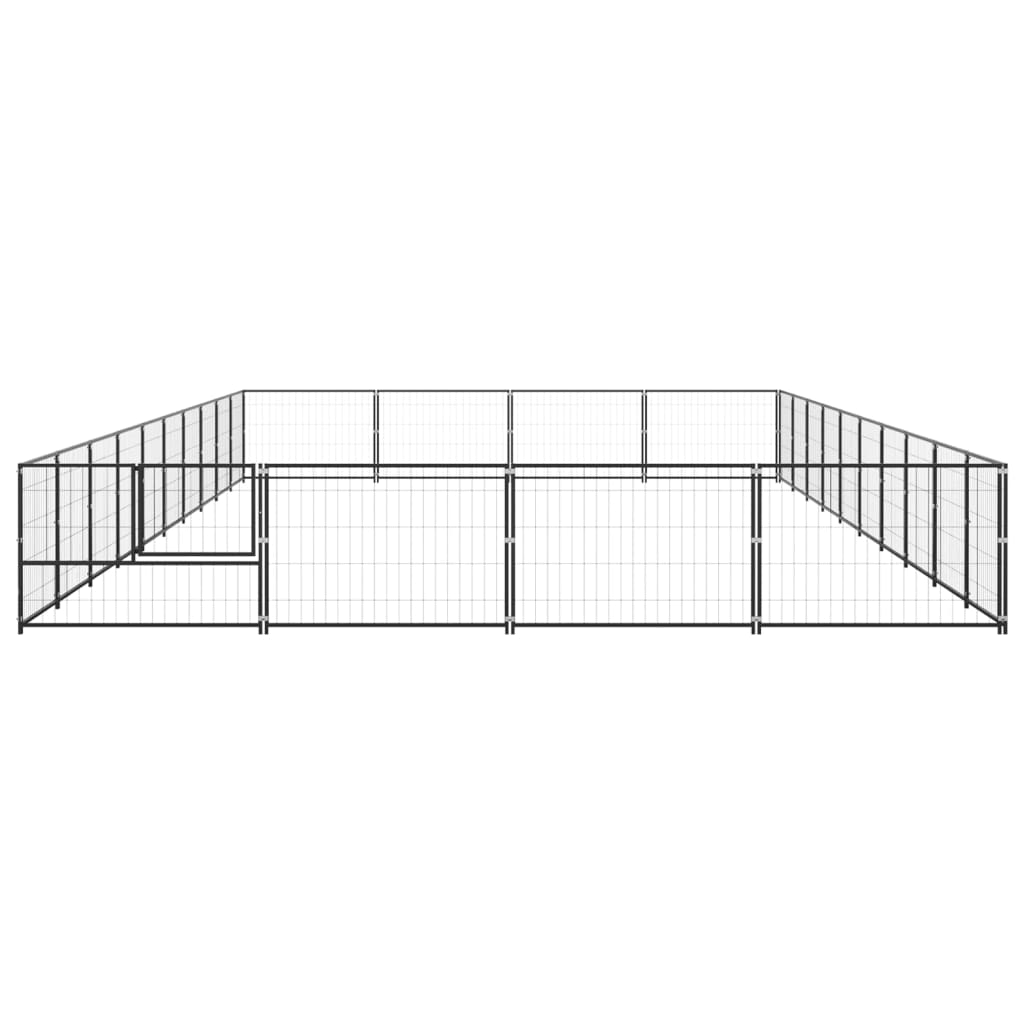 Vidaxl psa psarni 40 m² jeklena črna