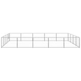 Vidaxl Dog Kennel 20 m² stål sølvfarvet