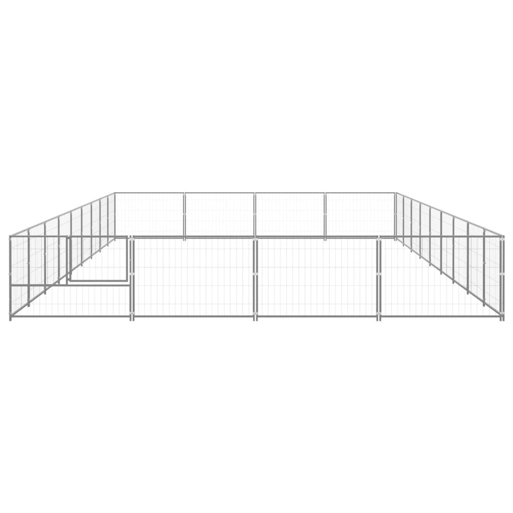 Psarna psa vidaxl 36 m² jekleno srebrno obarvano