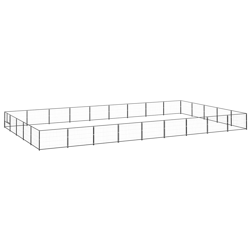 Psarna psa vidaxl 45 m² jeklena črna