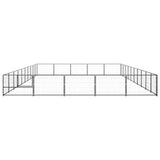 Vidaxl Dog Kennel 50 m² stål sort