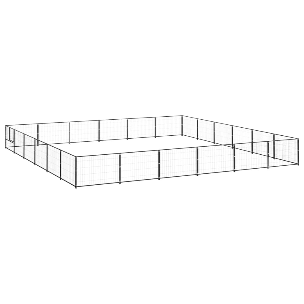 Psarna psa vidaxl 36 m² jeklena črna