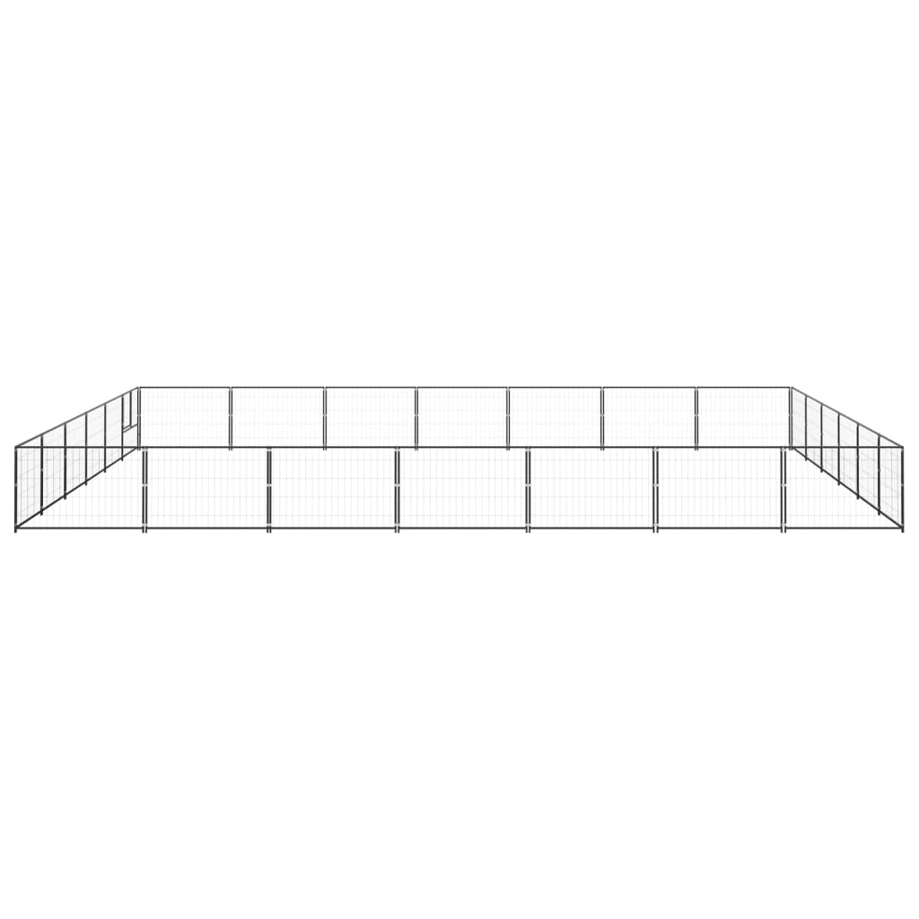 Psarna psa vidaxl 42 m² jeklena črna