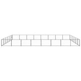 VidaXL Dog Kennel 48 m² Steel Black