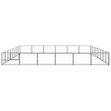 VidaXL Dog Kennel 48 m² Steel Black