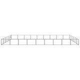 Vidaxl Dog Kennel 54 m² stål sort