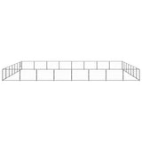 VidaXL Dog Kennel 56 m² Steel Black