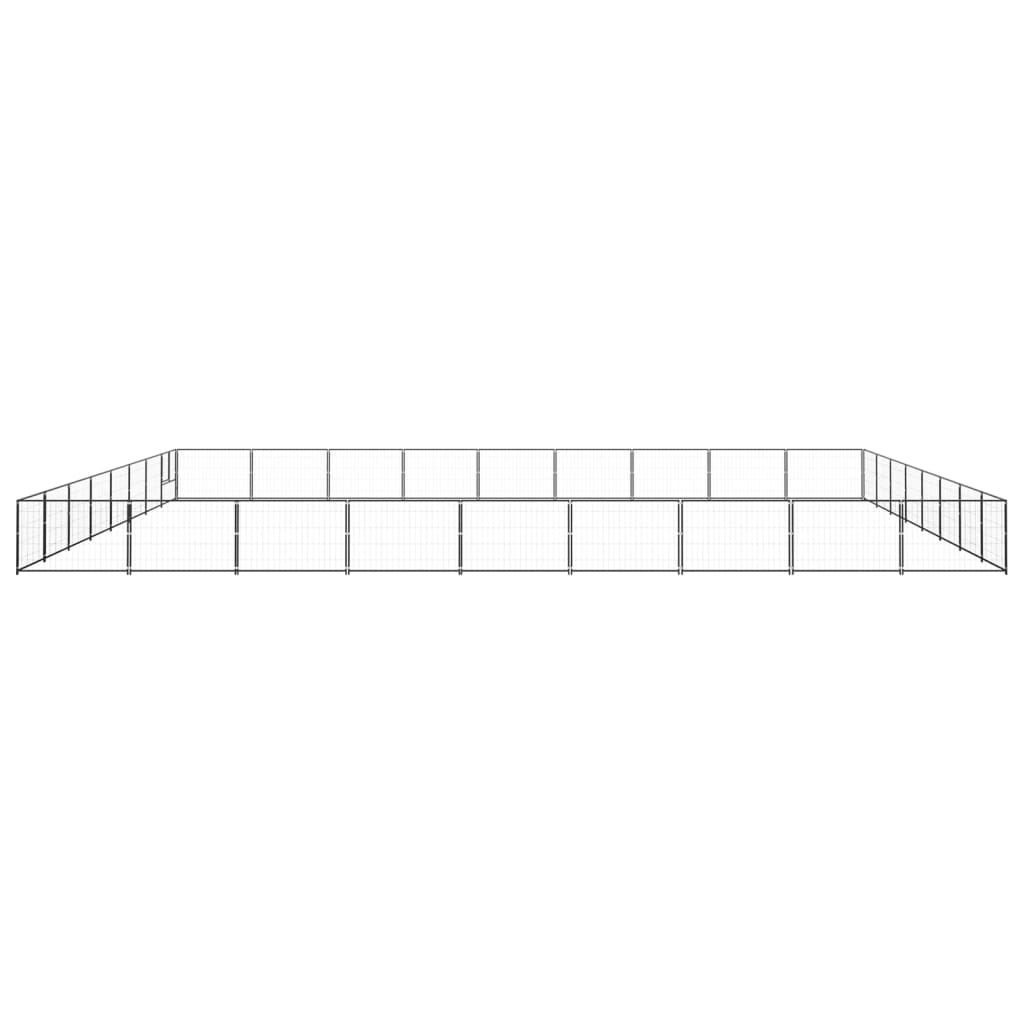 Vidaxl Dog Kennel 72 m² Steel Black