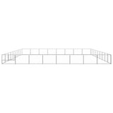 Vidaxl Dog Kennel 72 m² Steel Silver Colored