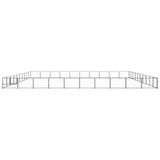 Vidaxl perrina de perros 100 m² de acero negro