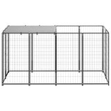 Vidaxl Dog Kennel 2.42 m² stål sort
