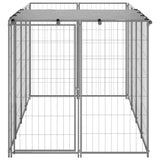 Vidaxl Dog Kennel 2.42 m² stål sølvfarvet
