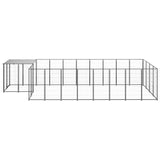 Vidaxl Dog hodera 10,89 m² stalowa czarna
