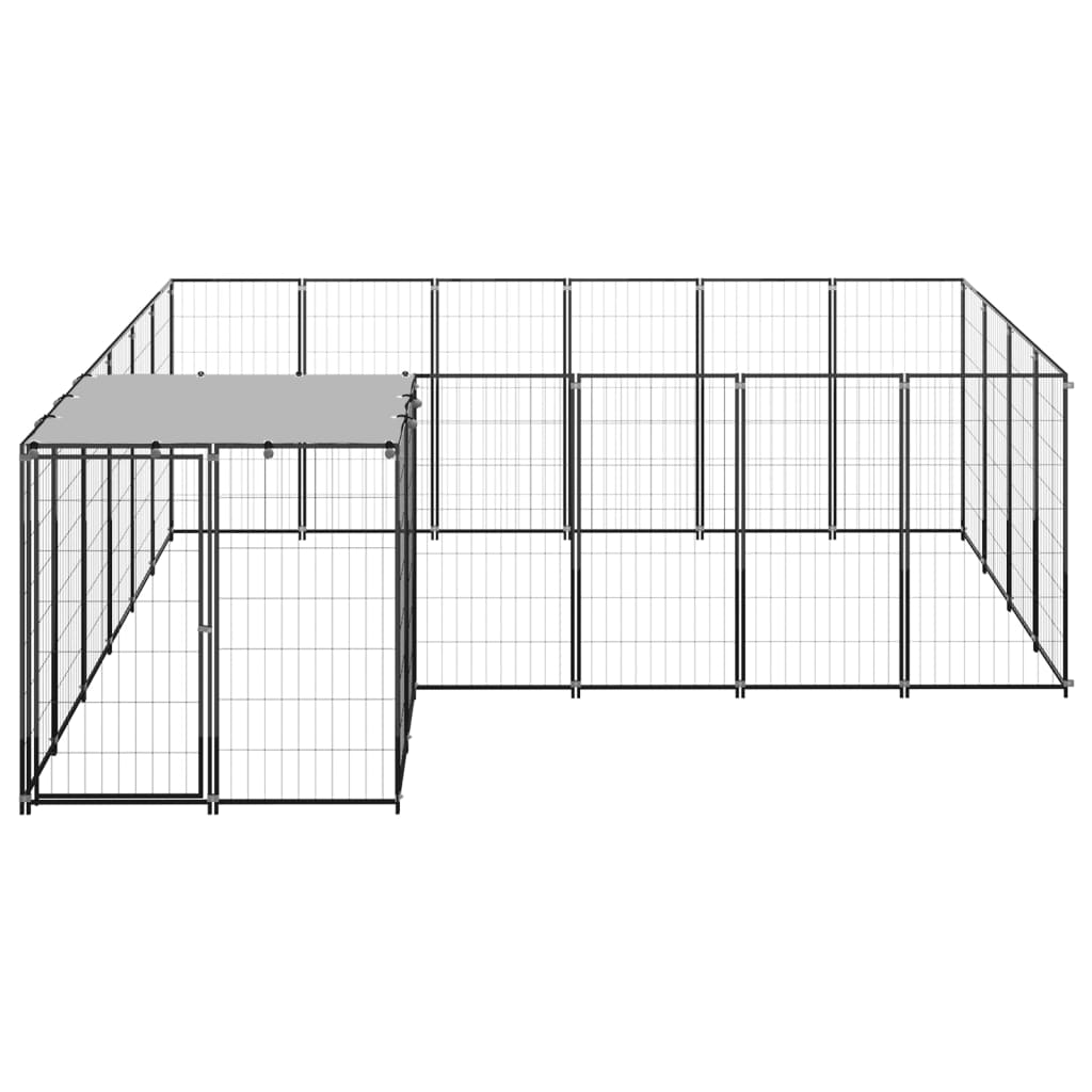 Psarna psa vidaxl 8,47 m² jeklena črna