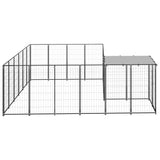 Psarna psa vidaxl 8,47 m² jeklena črna