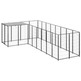 Vidaxl -Hundezwinger 6,05 m² Stahlschwarz