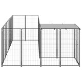 Vidaxl -Hundezwinger 6,05 m² Stahlschwarz