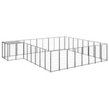VidaXL Dog Kennel 20.57 m² Steel Black