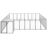 VidaXL Dog Kennel 20.57 m² Steel Black