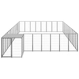 Psarna psa vidaxl 30,25 m² jeklena črna