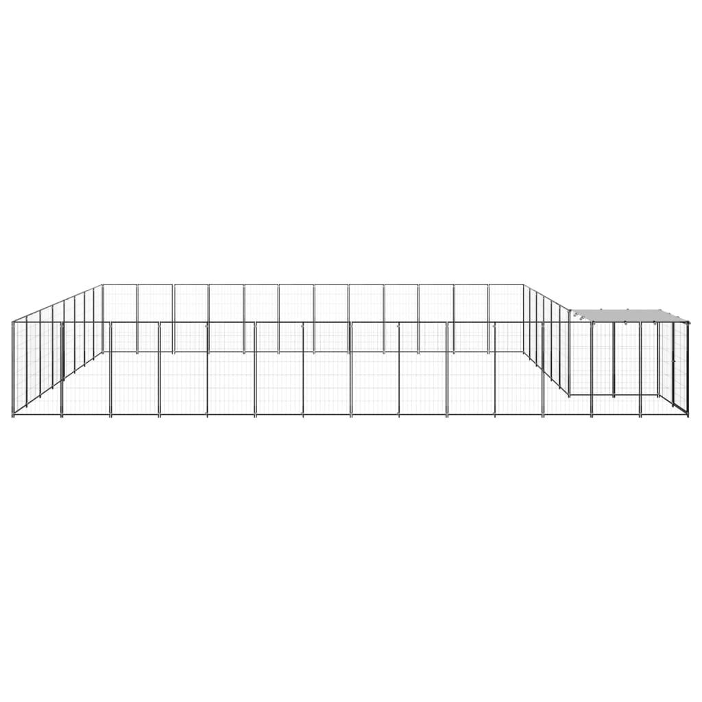 Psarna psa vidaxl 30,25 m² jeklena črna